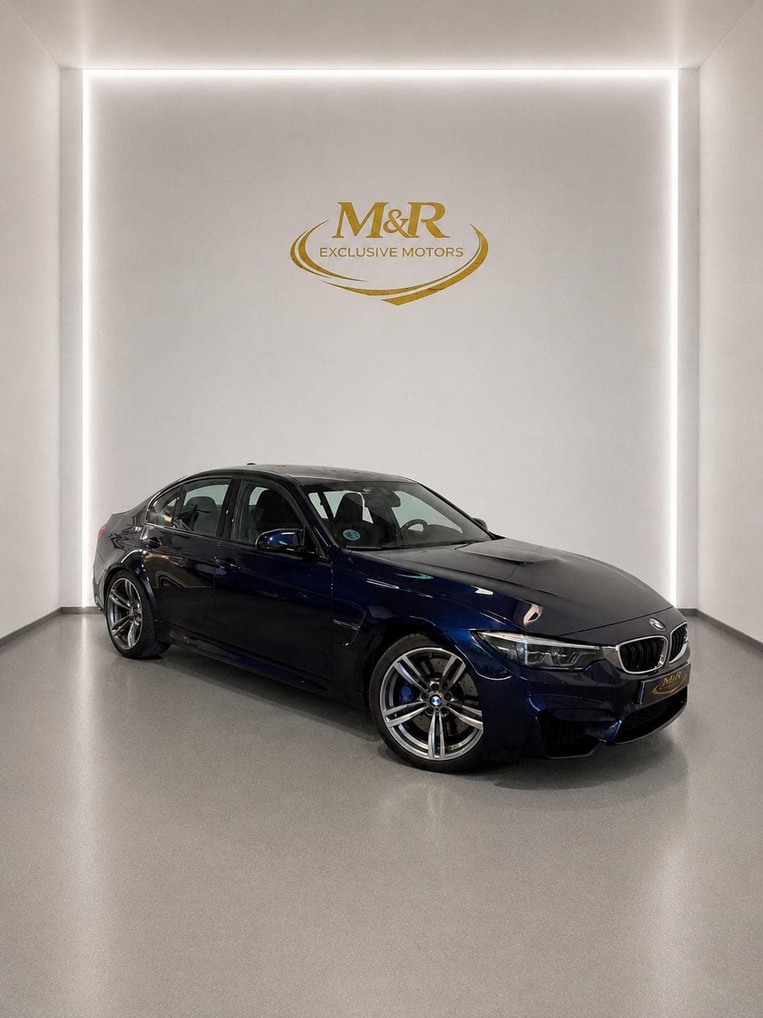 BMW M3 F80, vista frontal en tres cuartos